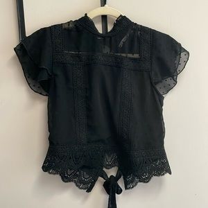 Mi Ami high neck blouse with open back